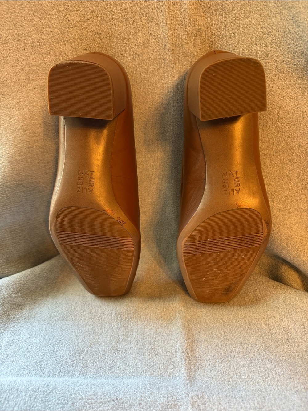 Naturalizer Karina Women's Chestnut Brown Leather Block Heel Pumps - Picture 5 of 5